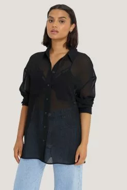 NA-KD Classic Oversized Structured Pocket Blouse
