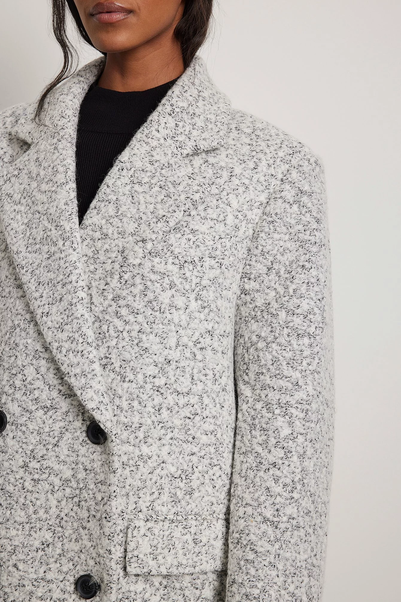 NA-KD Trend Oversized Wool Blend Blazer Coat - Image 6