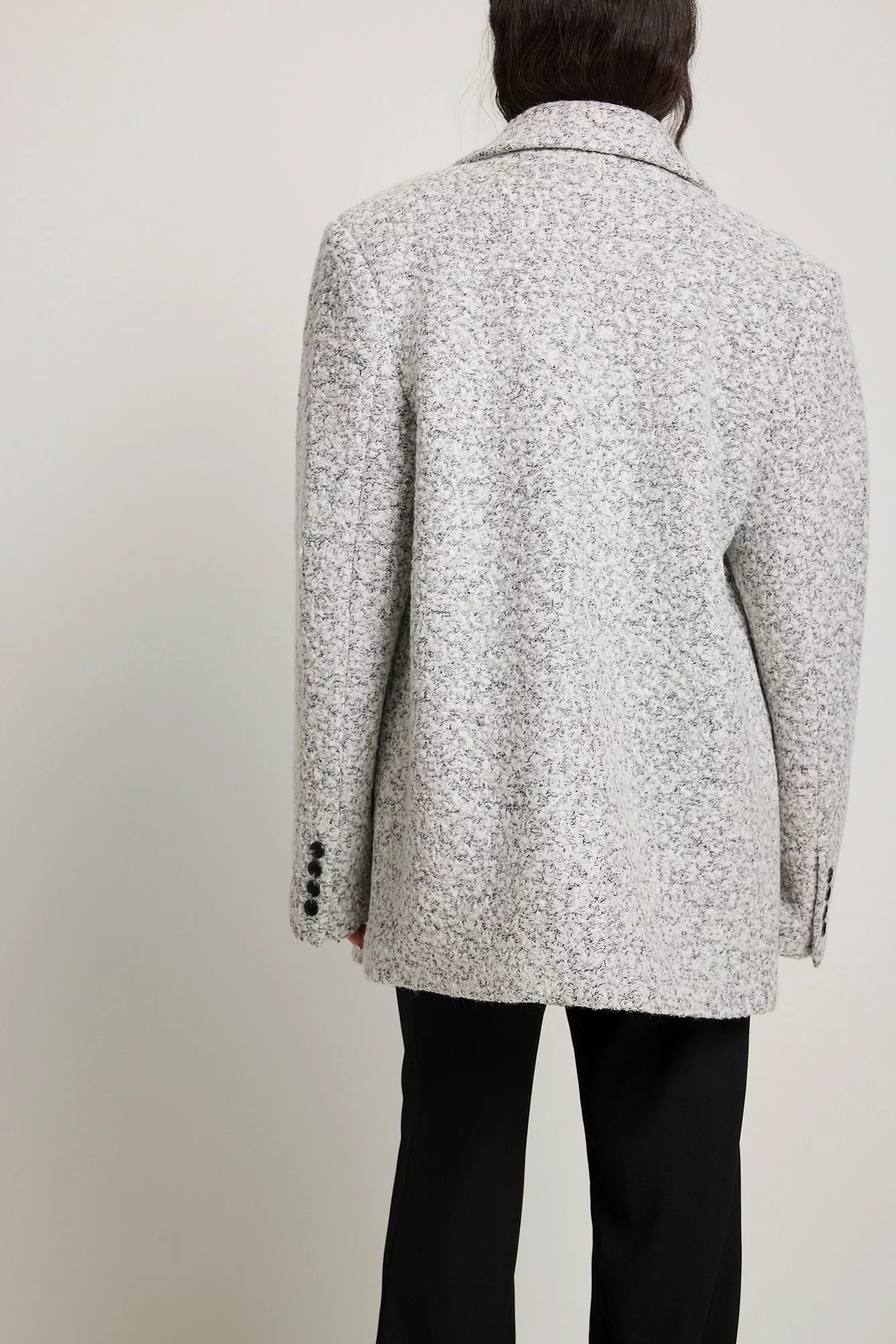 NA-KD Trend Oversized Wool Blend Blazer Coat - Image 4