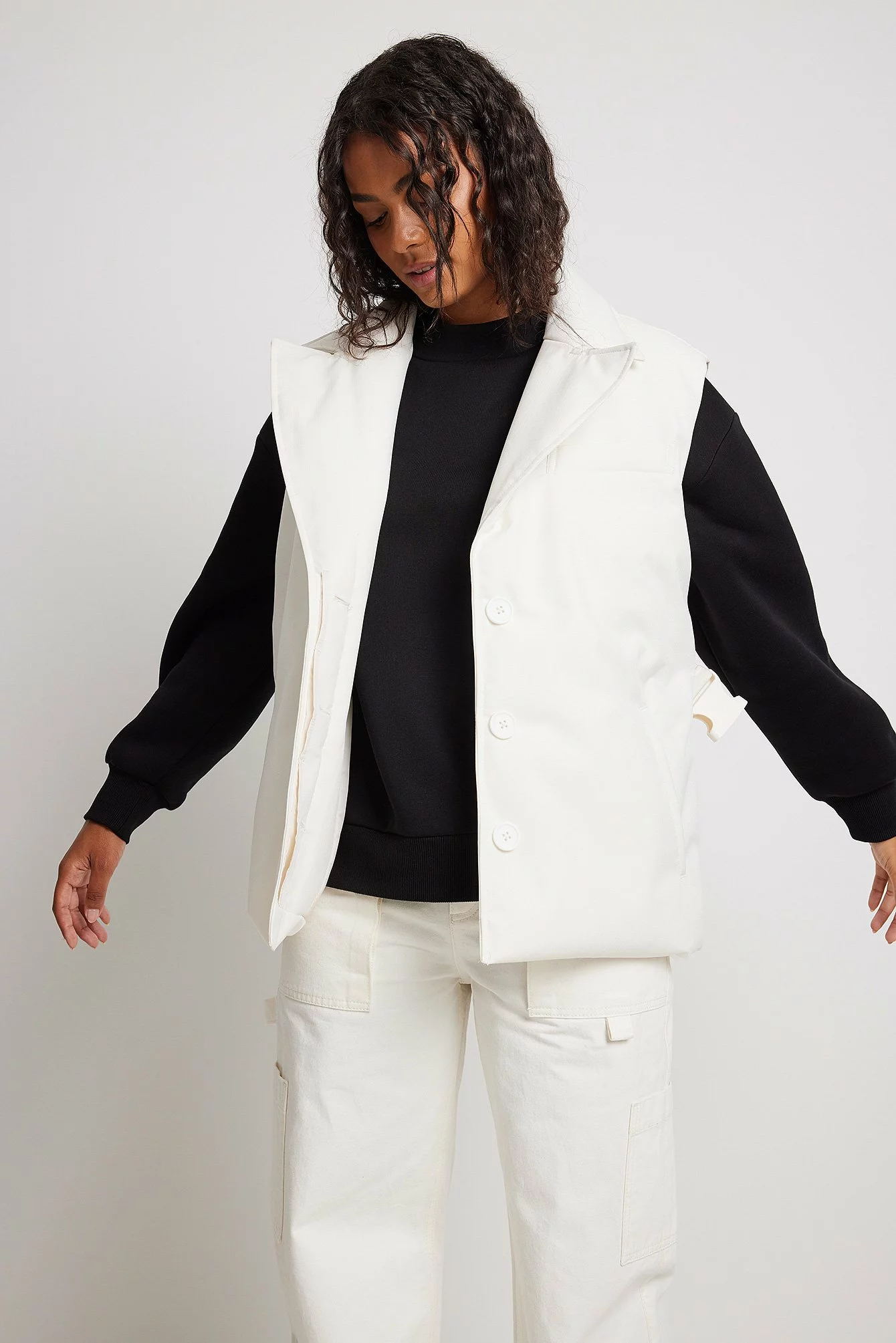 NA-KD Padded Belted Blazer Vest - Image 11