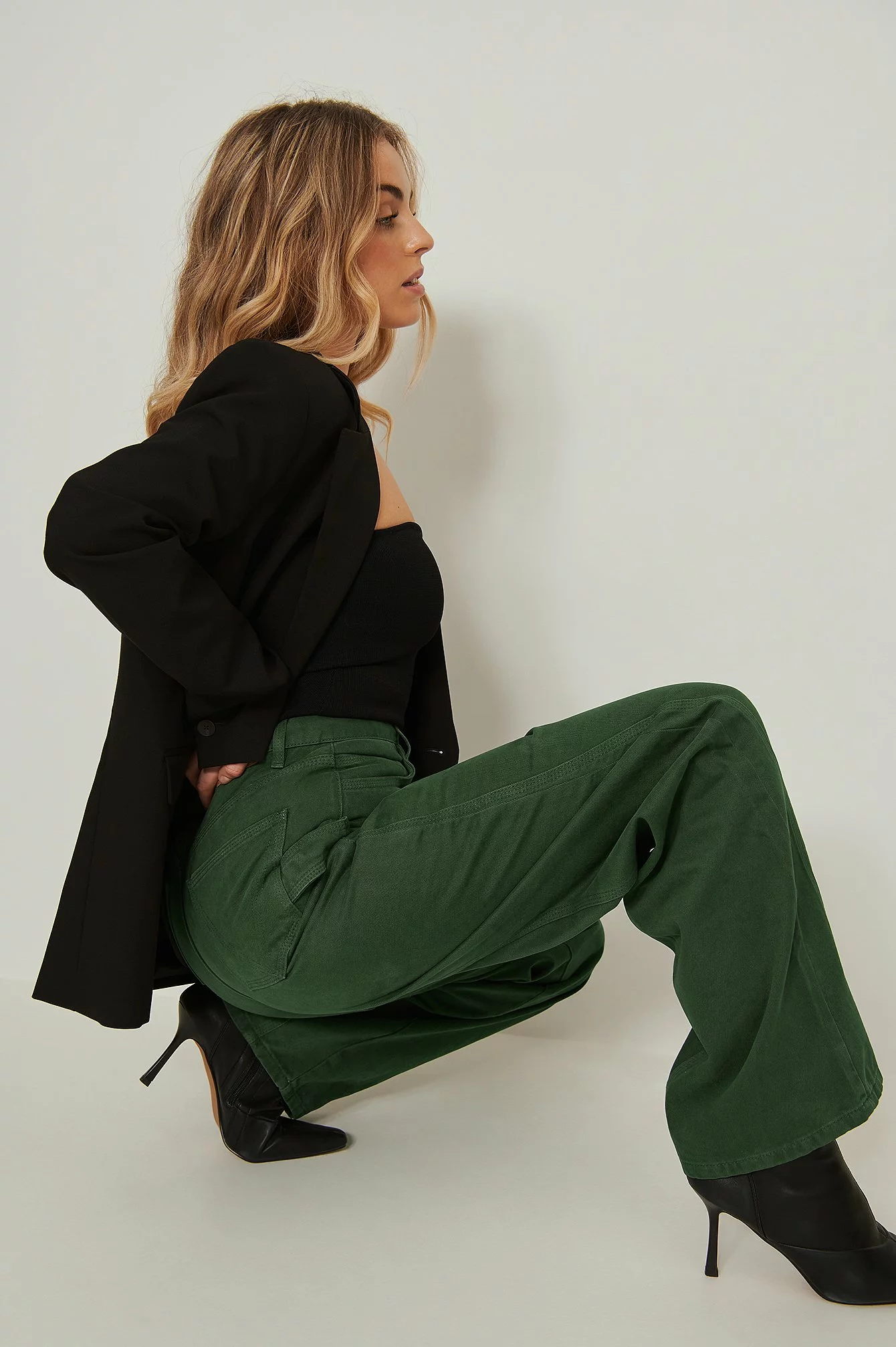 NA-KD Trend Pocket Detail Baggy Denim - Image 3