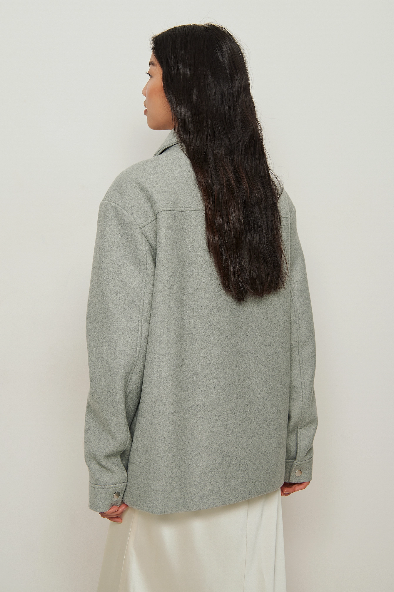 NA-KD Trend Recycled Press Button Overshirt - Image 2