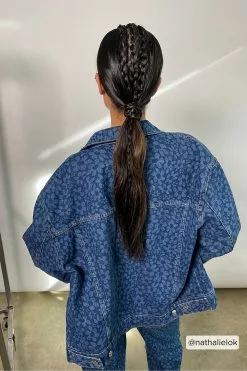 NA-KD Trend Printed Denim Jacket