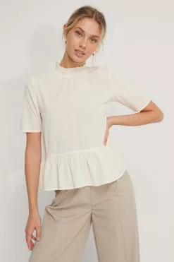 NA-KD Printed Flowy Blouse