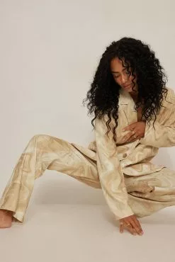 Picked By Hanna Schönberg Printed Mid Rise Wide Suit Pants