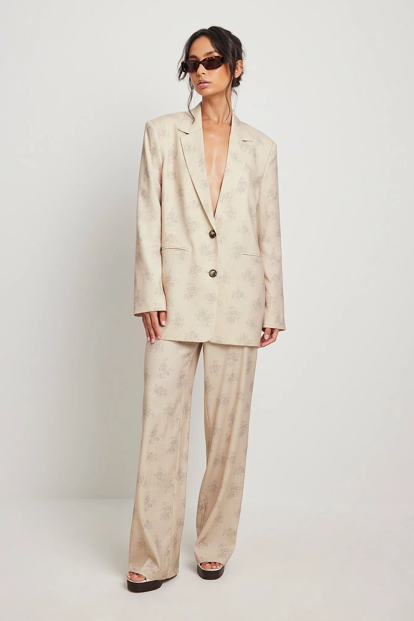 NA-KD Trend Printed Suit Pants - Image 3