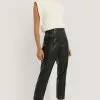 NA-KD Trend PU High Rise Cropped Pants