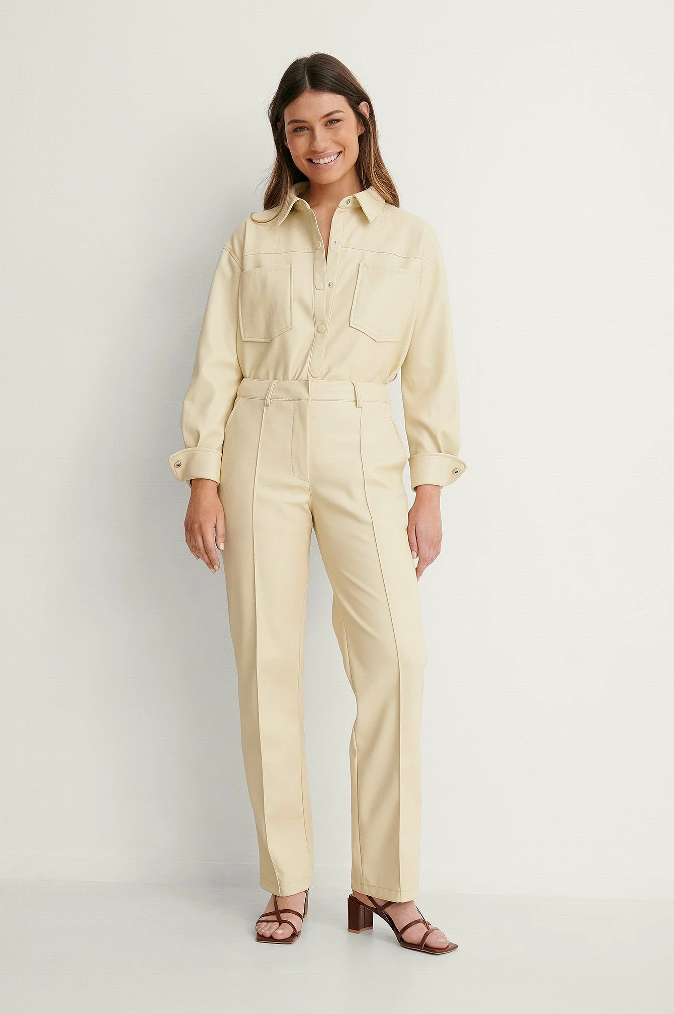 NA-KD Trend Pu Mid Rise Pants - Image 7