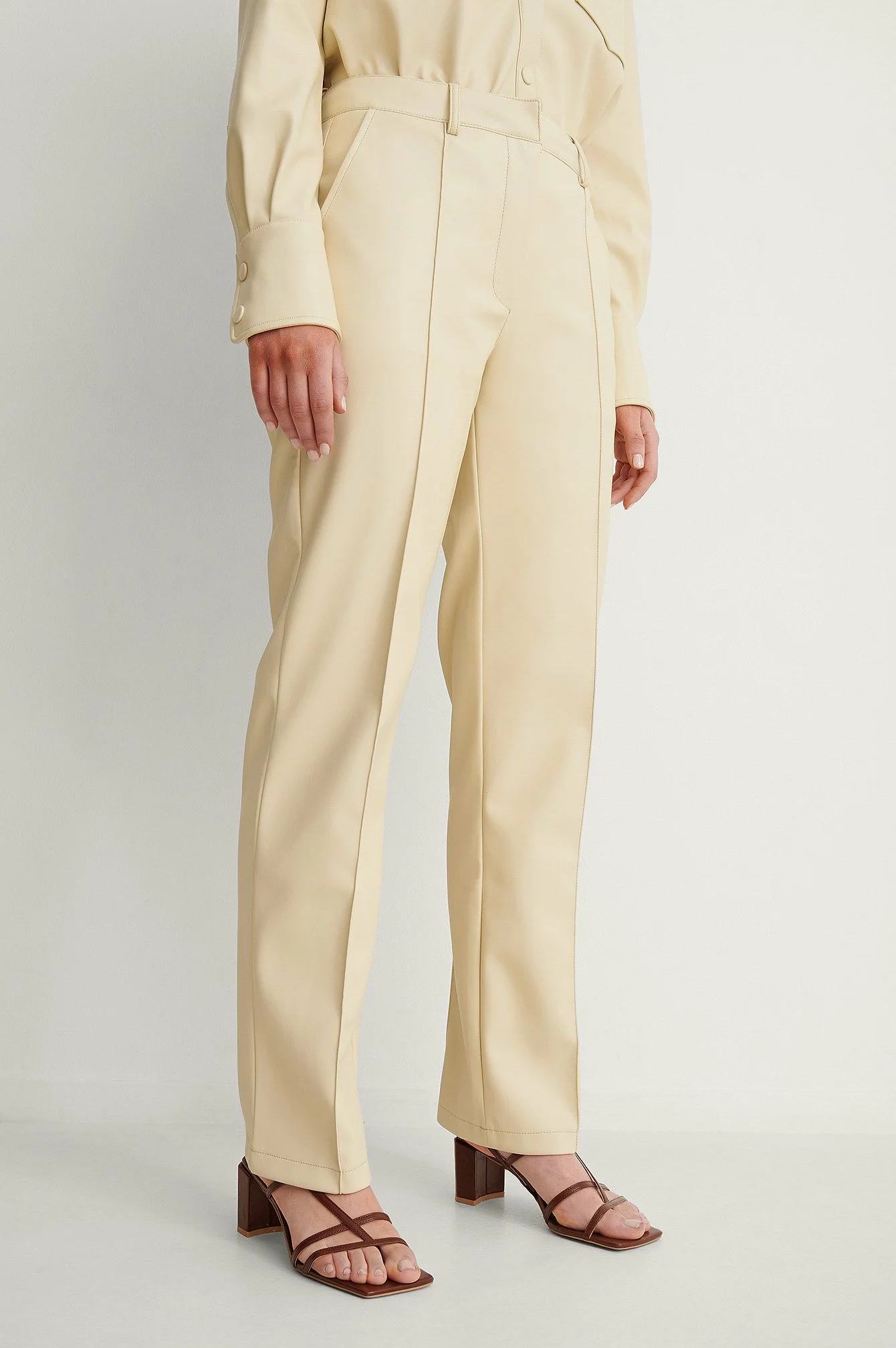 NA-KD Trend Pu Mid Rise Pants - Image 9
