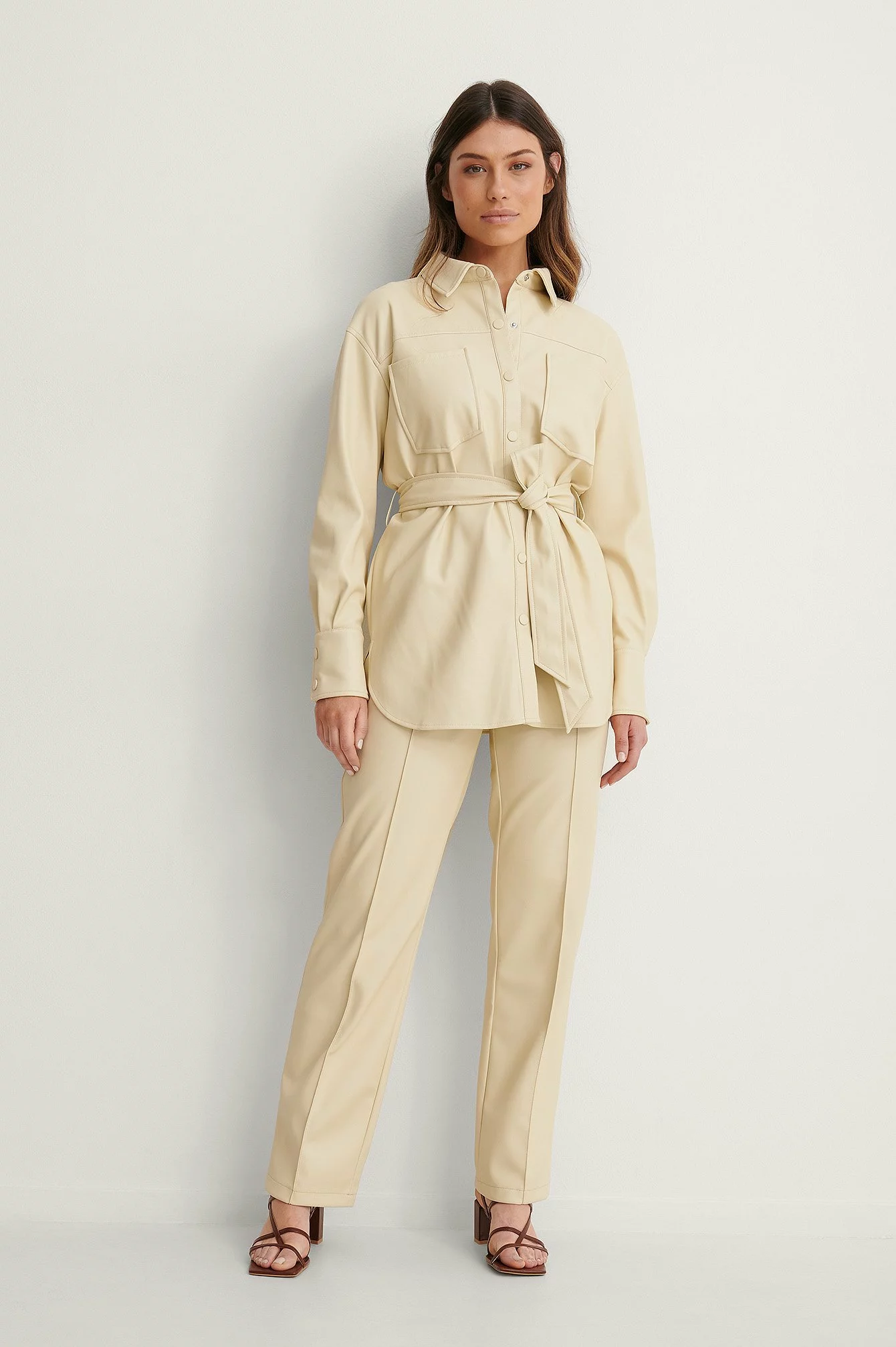 NA-KD Trend Pu Mid Rise Pants - Image 11