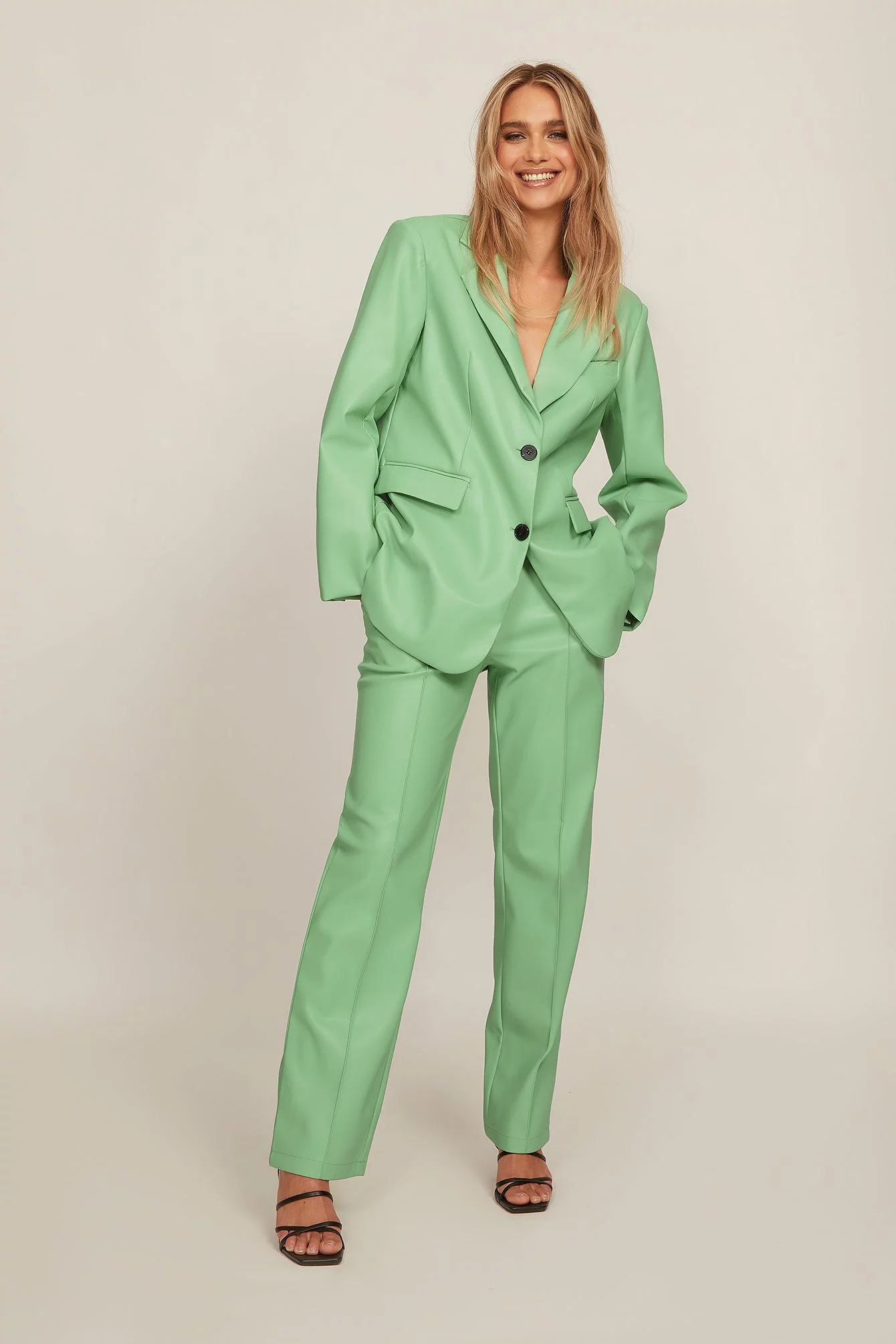 NA-KD Trend Pu Mid Rise Pants - Image 17