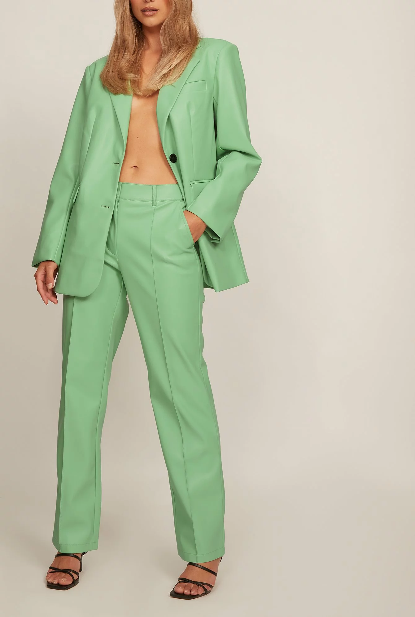 NA-KD Trend Pu Mid Rise Pants - Image 19