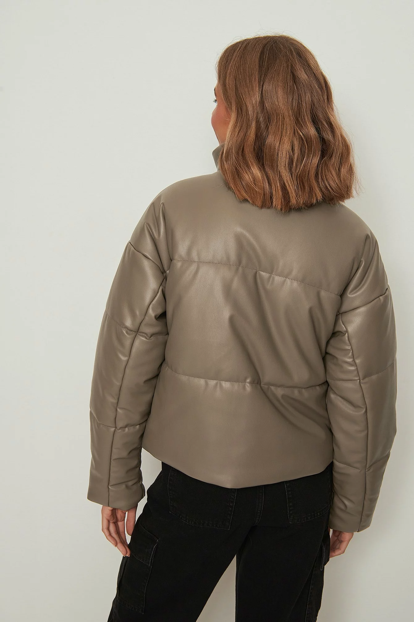 NA-KD PU Padded Jacket - Image 2