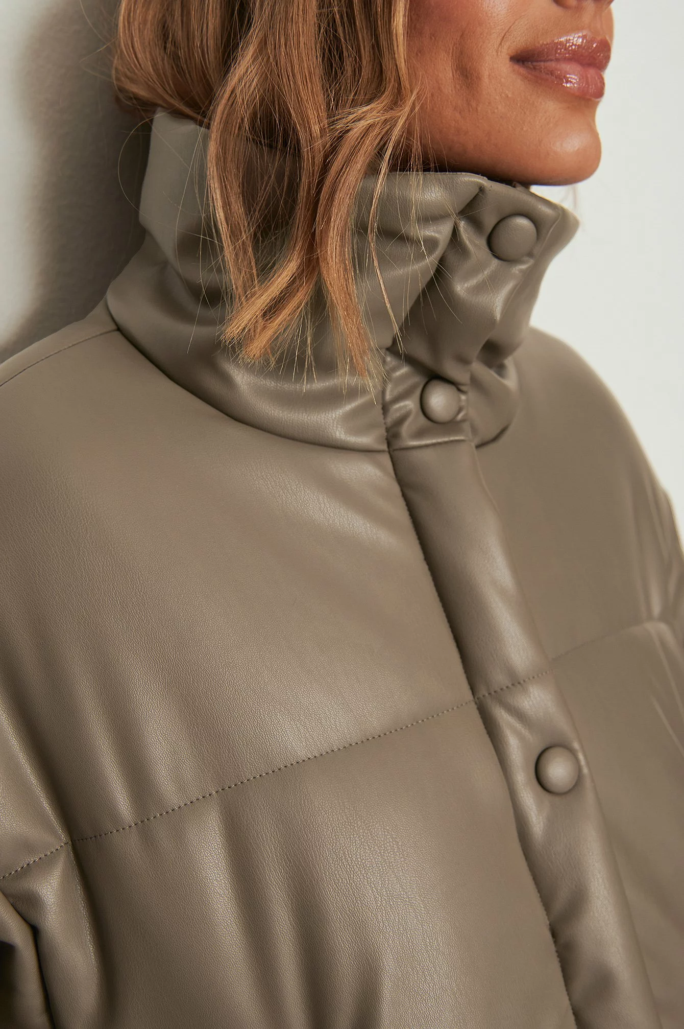 NA-KD PU Padded Jacket - Image 4