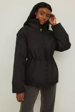 NA-KD Quilted Drawstring Padded Short Jacket