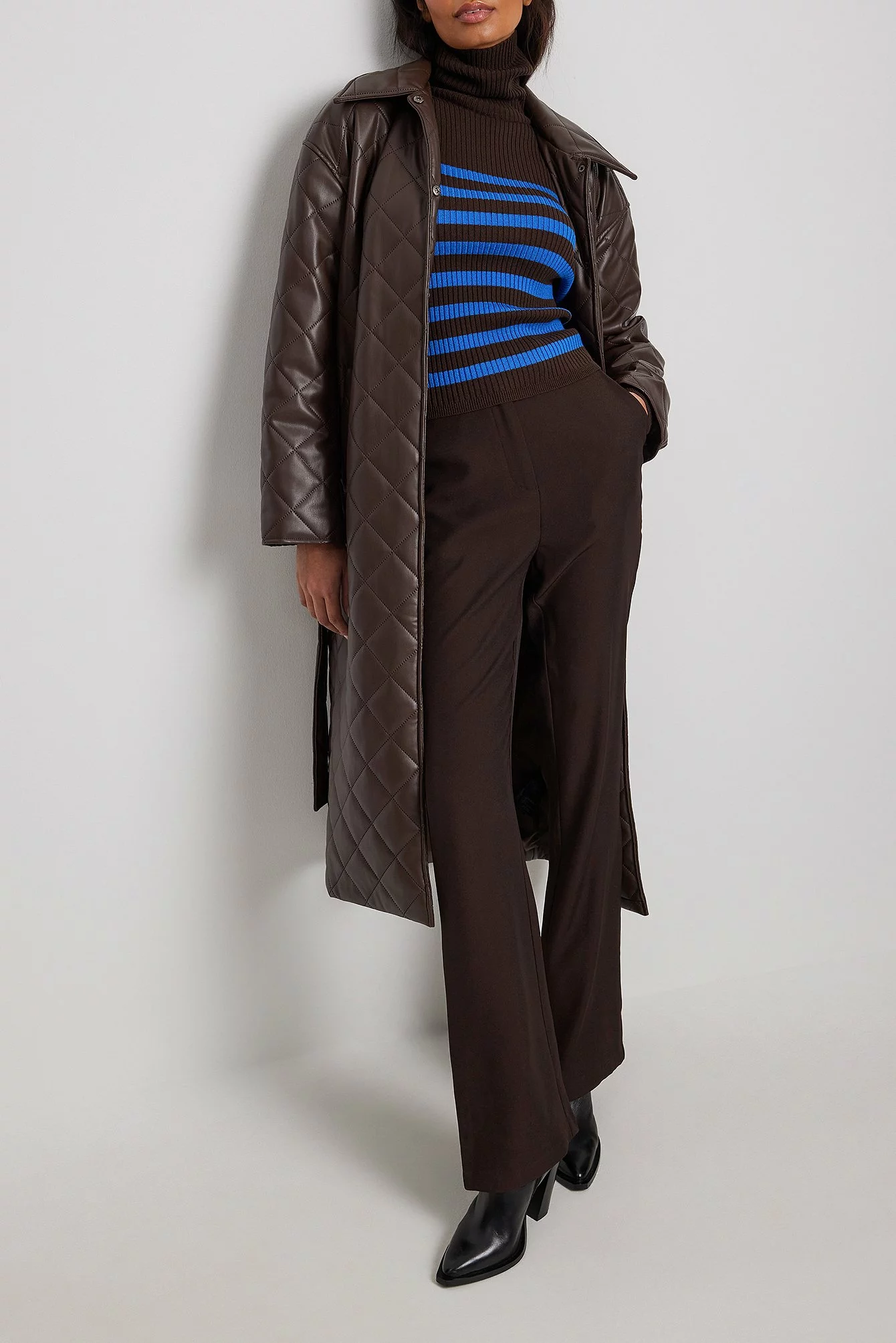 NA-KD Quilted Pu Coat - Image 8