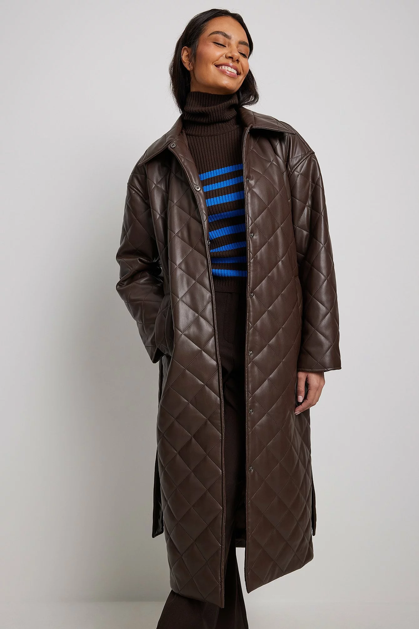 NA-KD Quilted Pu Coat - Image 10