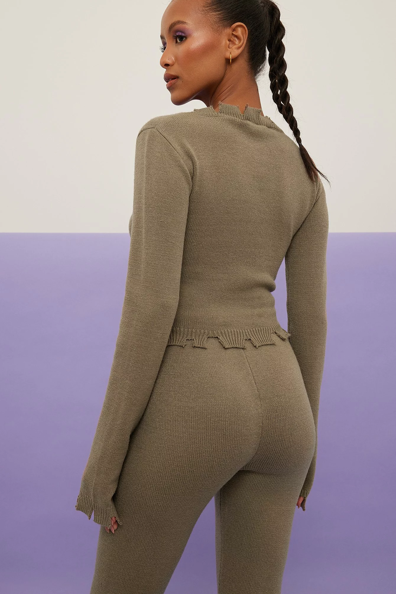 NA-KD Raw Hem Side Slit Pant - Image 8