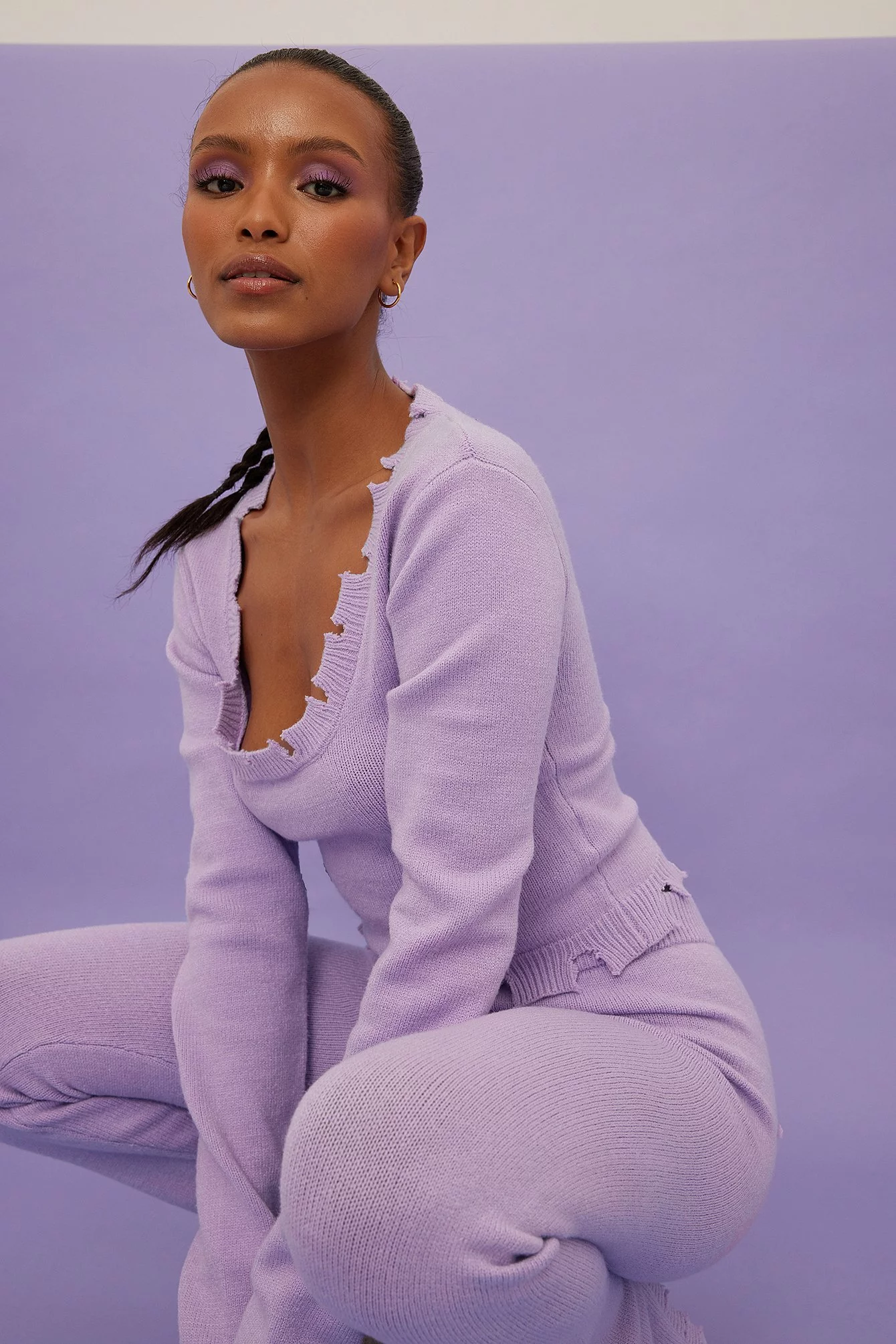 NA-KD Raw Hem Side Slit Pant - Image 4