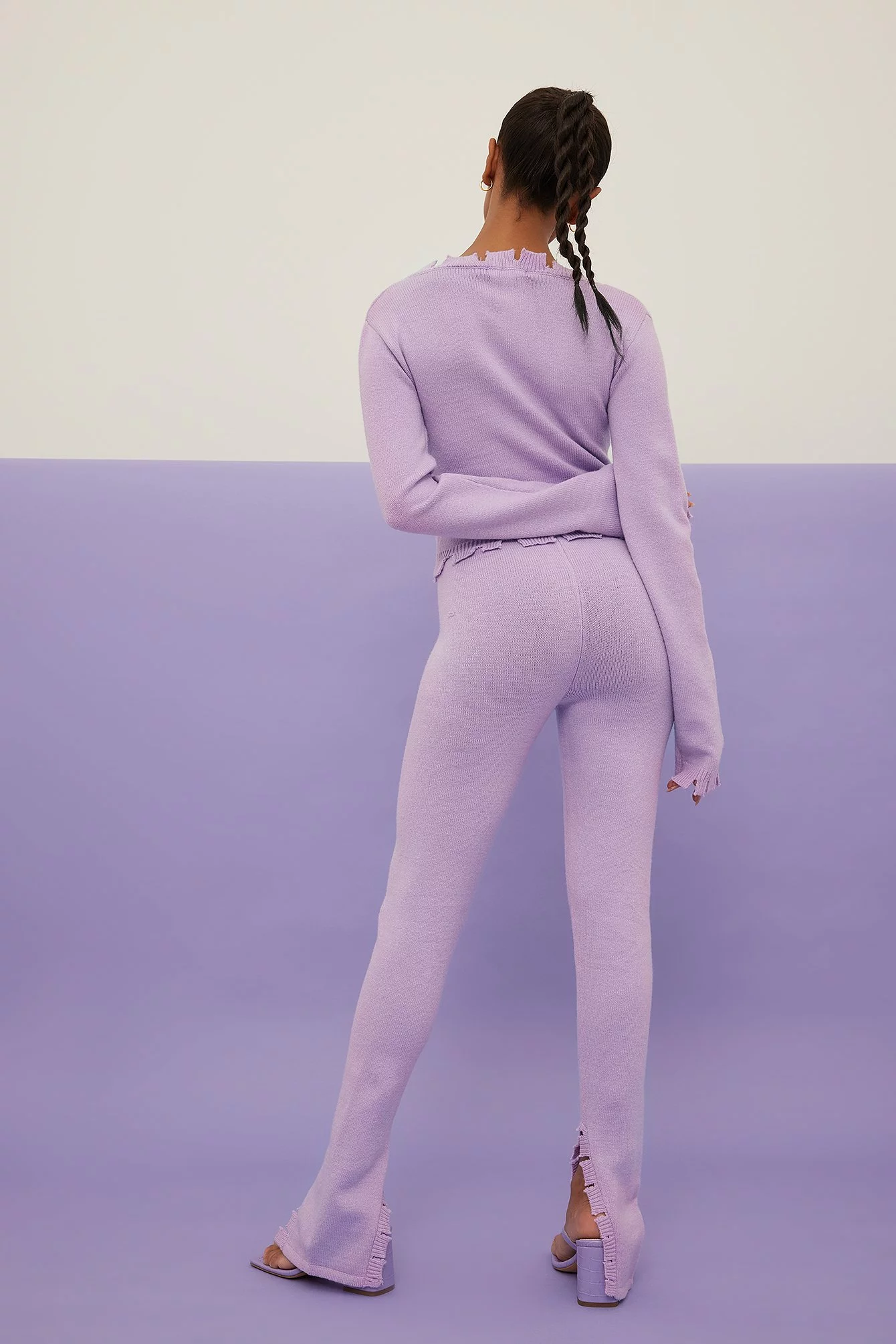 NA-KD Raw Hem Side Slit Pant - Image 2