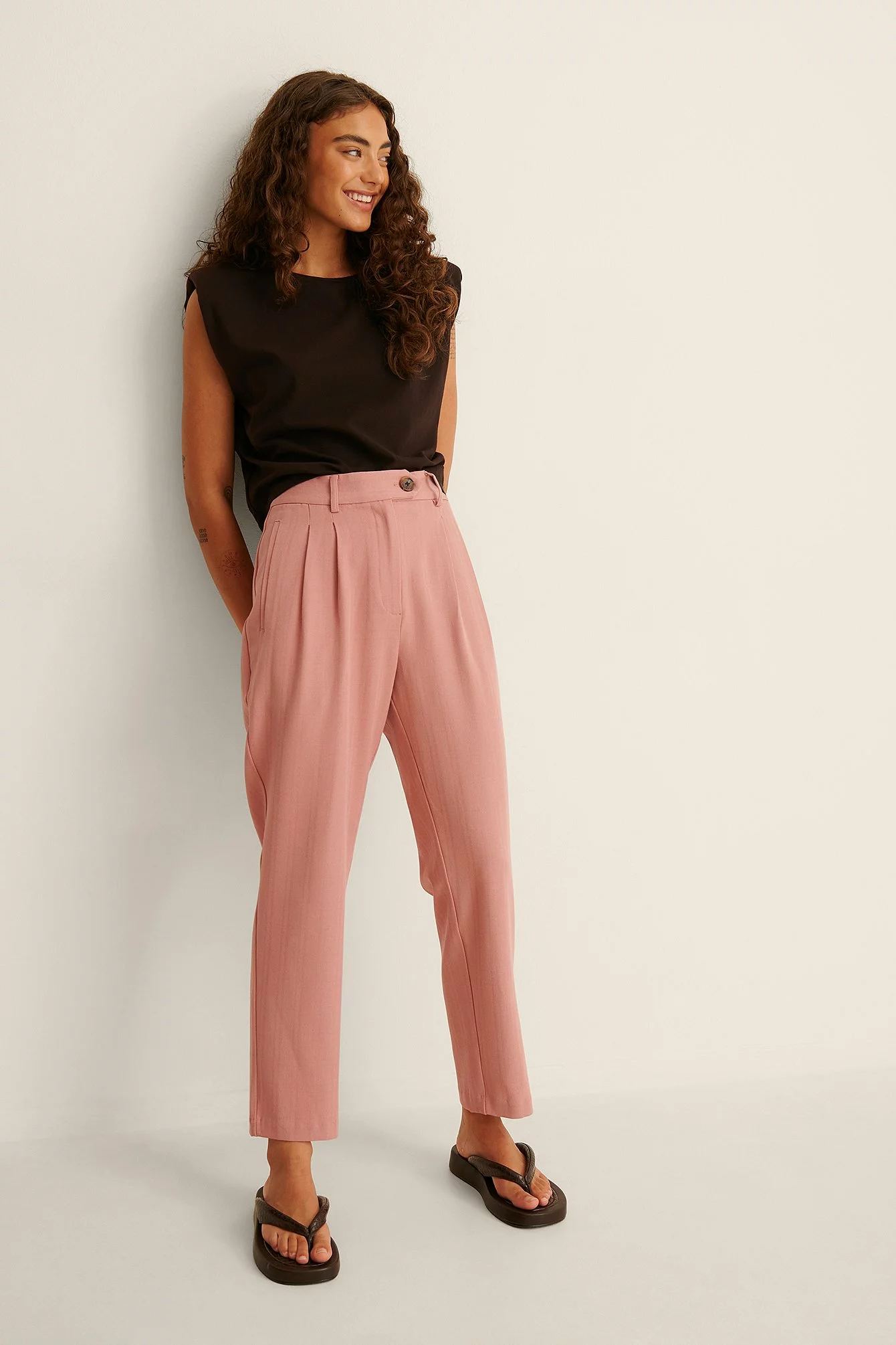 NA-KD Classic Recycled Cropped Cigarette Pants