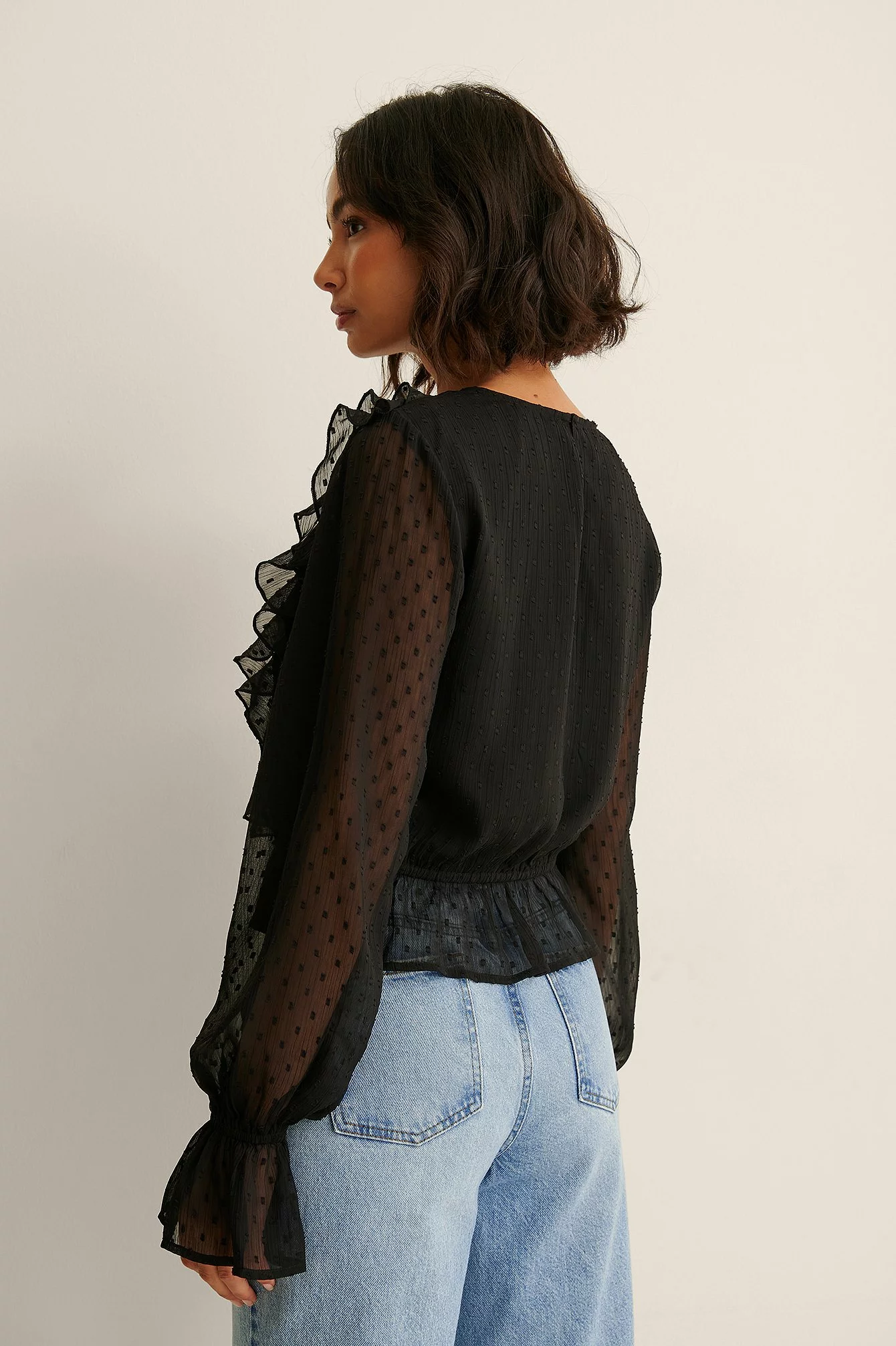 NA-KD Boho Dobby Multi Frill Blouse - Image 11