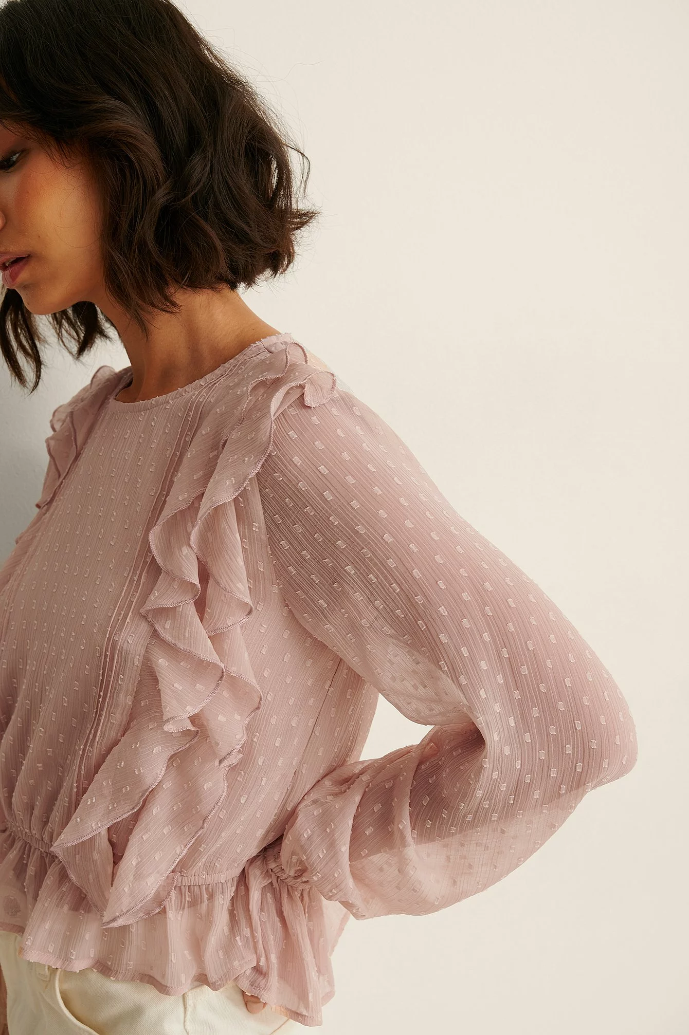 NA-KD Boho Dobby Multi Frill Blouse - Image 8