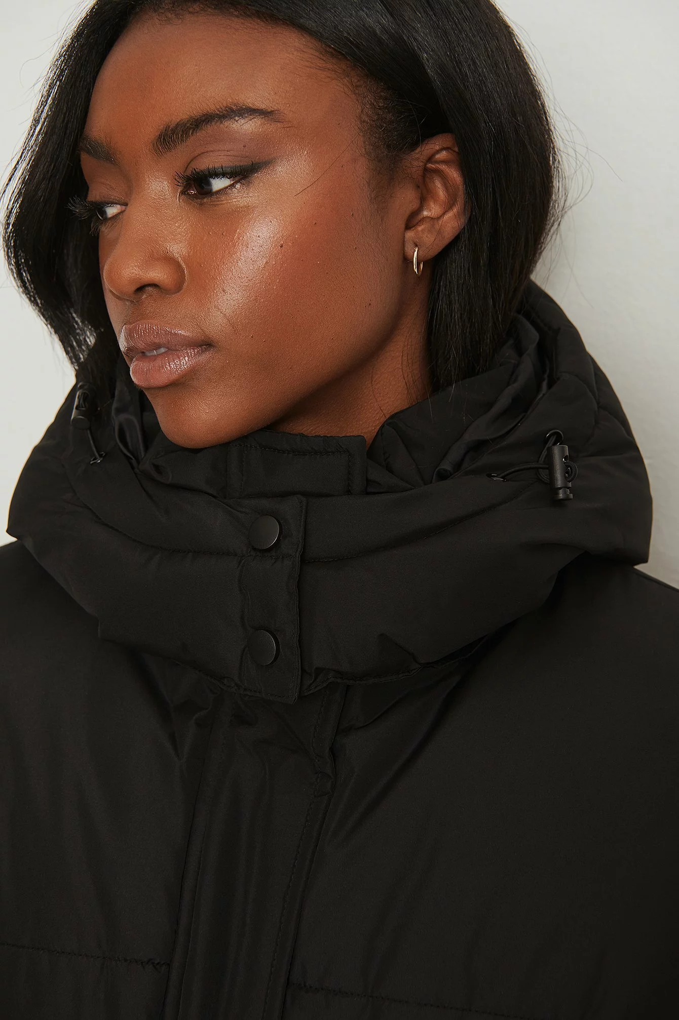 NA-KD Recycled Long Padded Belted Jacket - Image 4