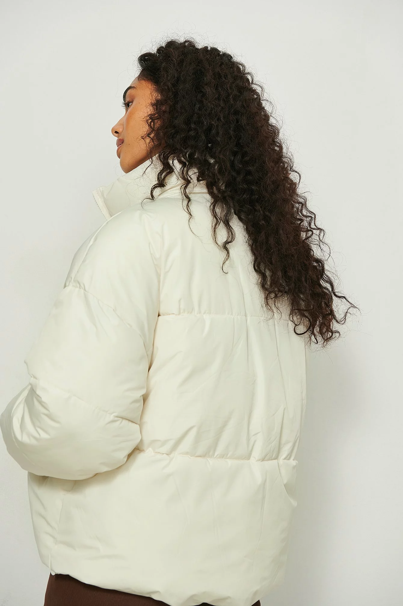 NA-KD Recycled Padded Drawstring Midi Jacket - Image 7