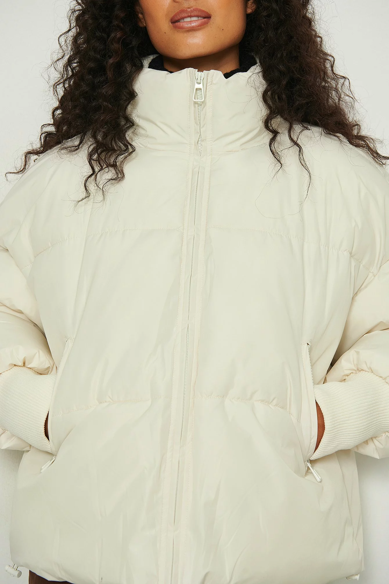 NA-KD Recycled Padded Drawstring Midi Jacket - Image 9