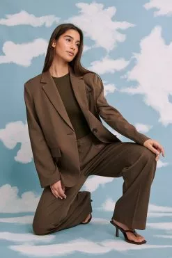 NA-KD Classic Soft Mid Waist Suit Pants