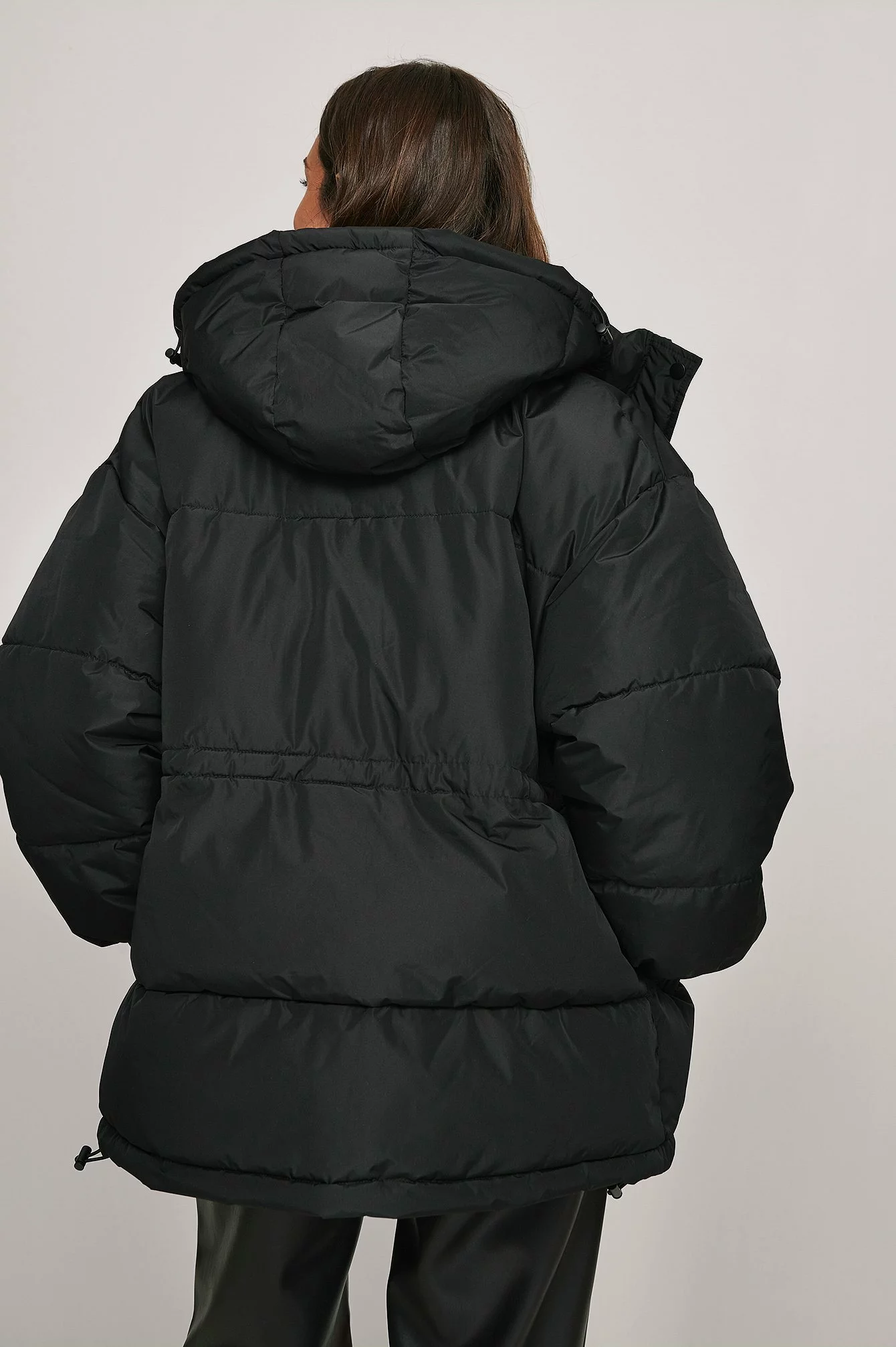 NA-KD Trend Recycled Waist Drawstring Padded Jacket - Image 3