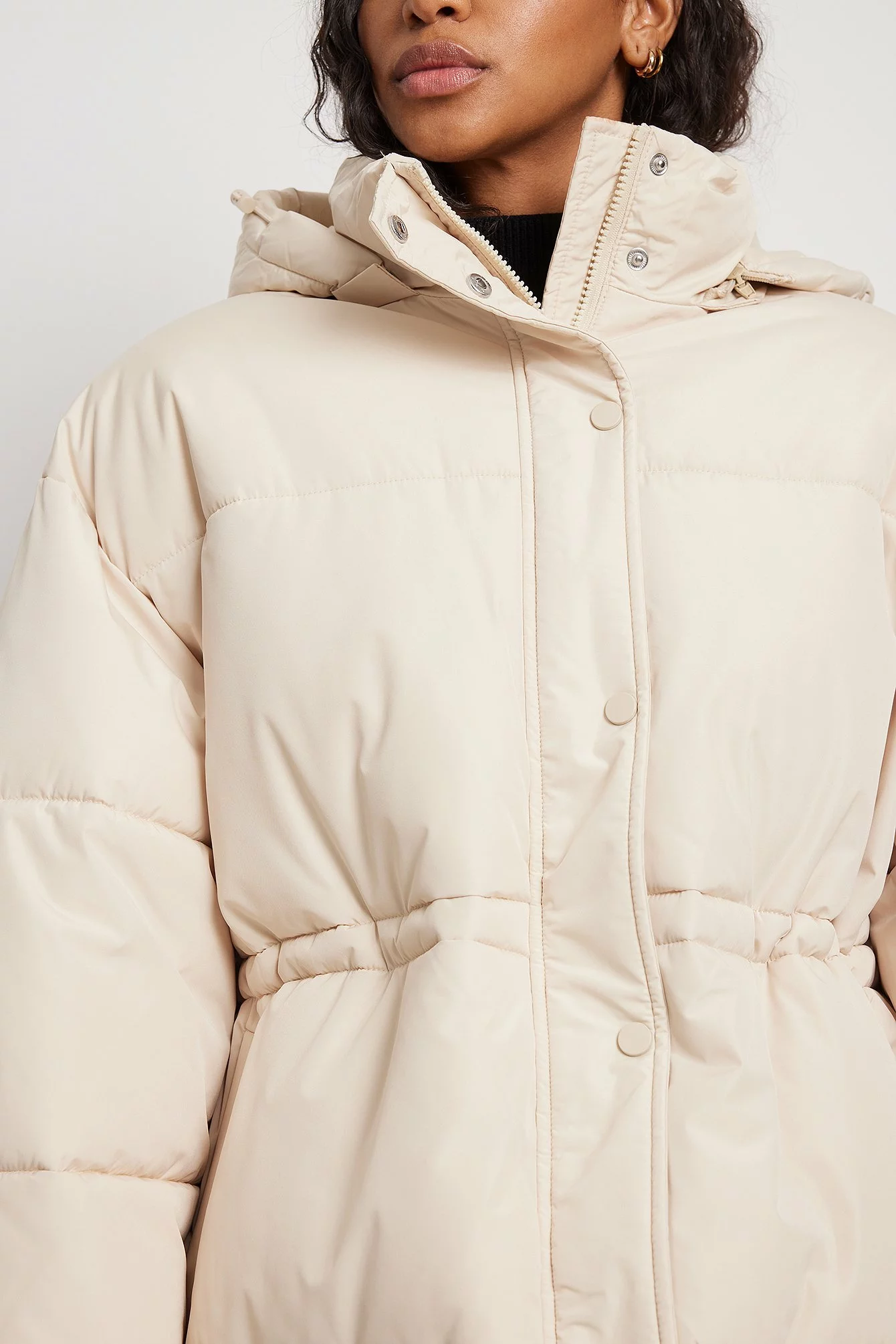 NA-KD Trend Recycled Waist Drawstring Padded Jacket - Image 9