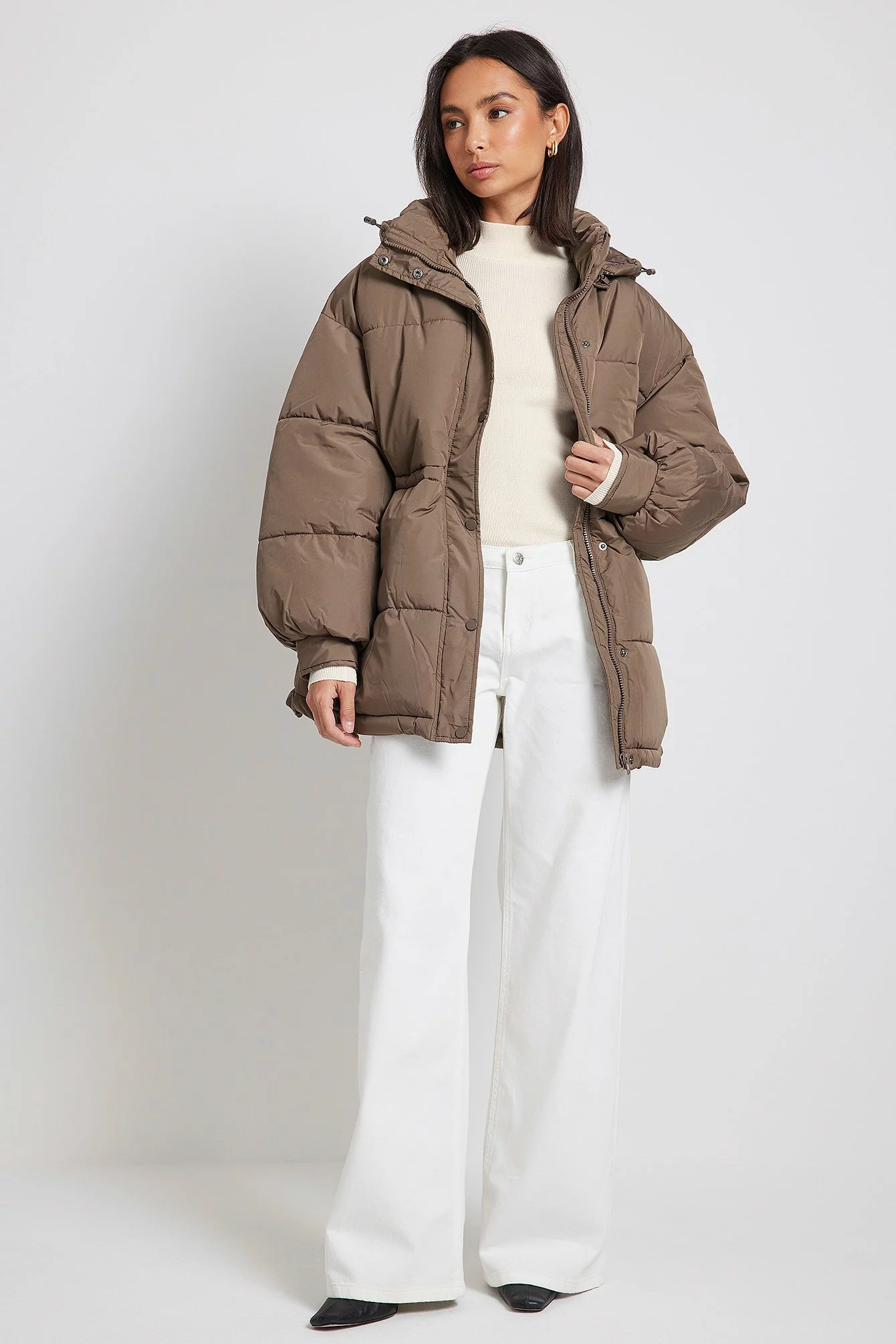 NA-KD Trend Recycled Waist Drawstring Padded Jacket - Image 15