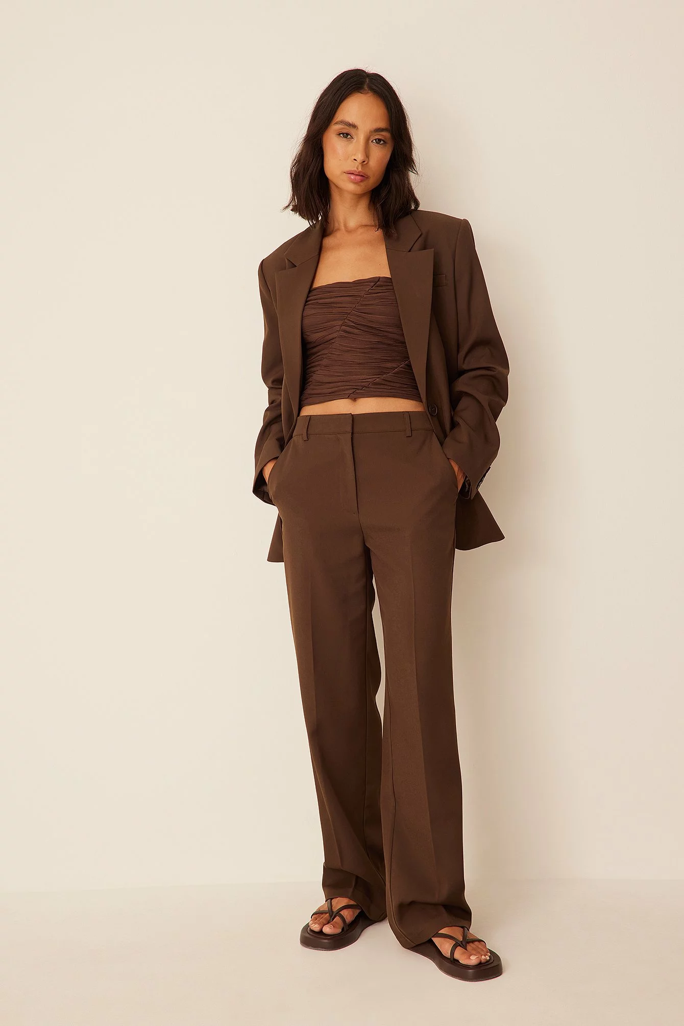 Klara Montes X NA-KD Relaxed Suit Trousers - Image 5