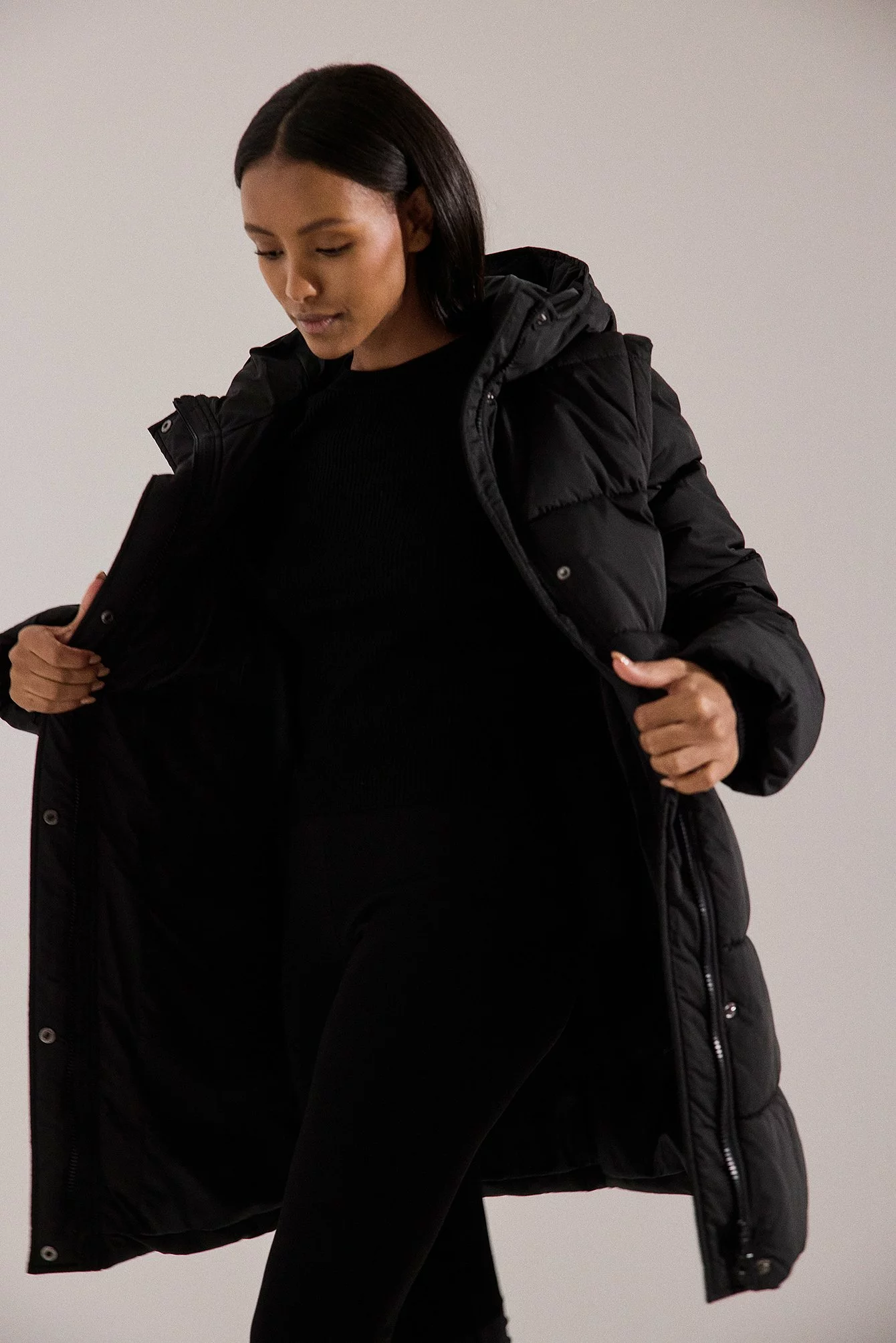 Anika Teller X NA-KD Removable Sleeves Long Padded Jacket - Image 3