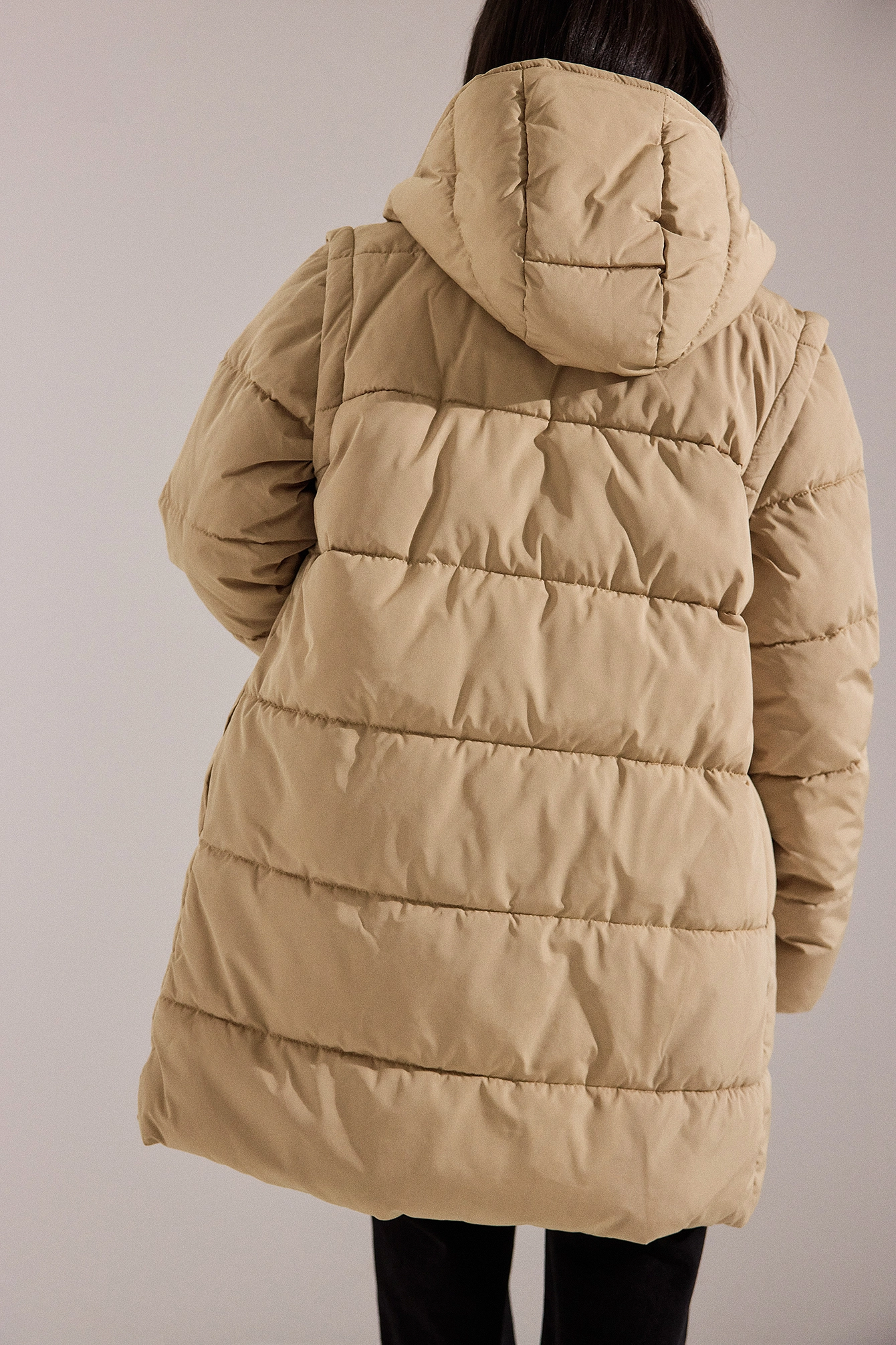 Anika Teller X NA-KD Removable Sleeves Long Padded Jacket - Image 7