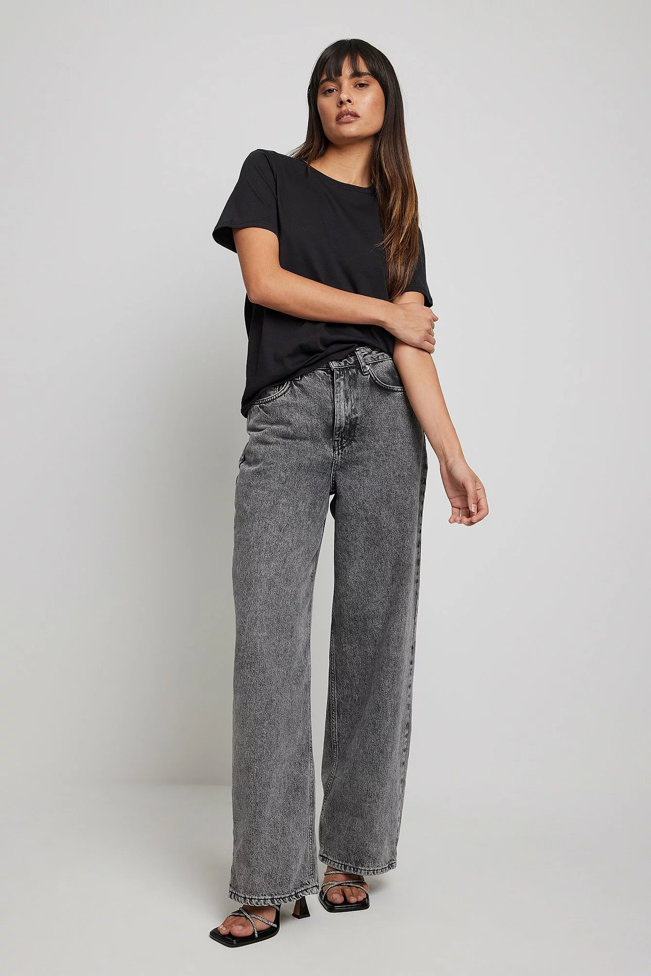 NA-KD Shoes Rhinestone Squared Toe Heels - Image 3