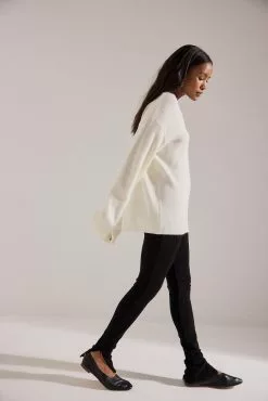 Anika Teller X NA-KD Ribbed Slit Zipper Leggings