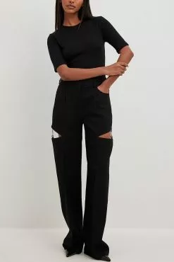 Lima Ché X NA-KD Ring Detail Trousers