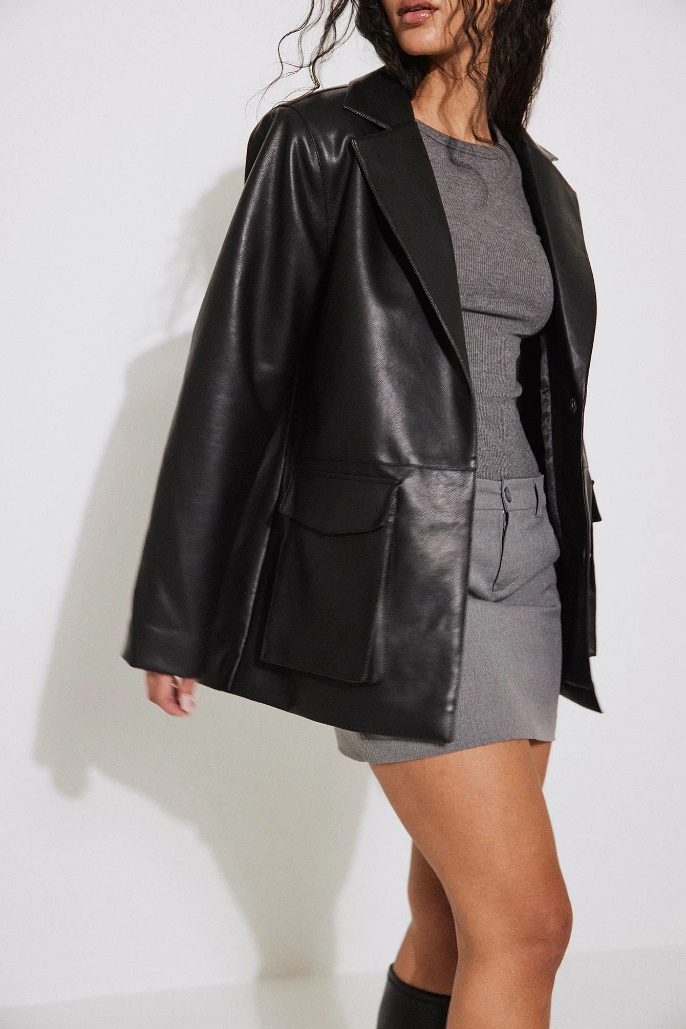 NA-KD Short Pu Jacket - Image 2