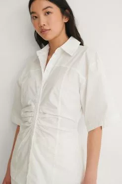NA-KD Trend Short Sleeve Gathered Shirt