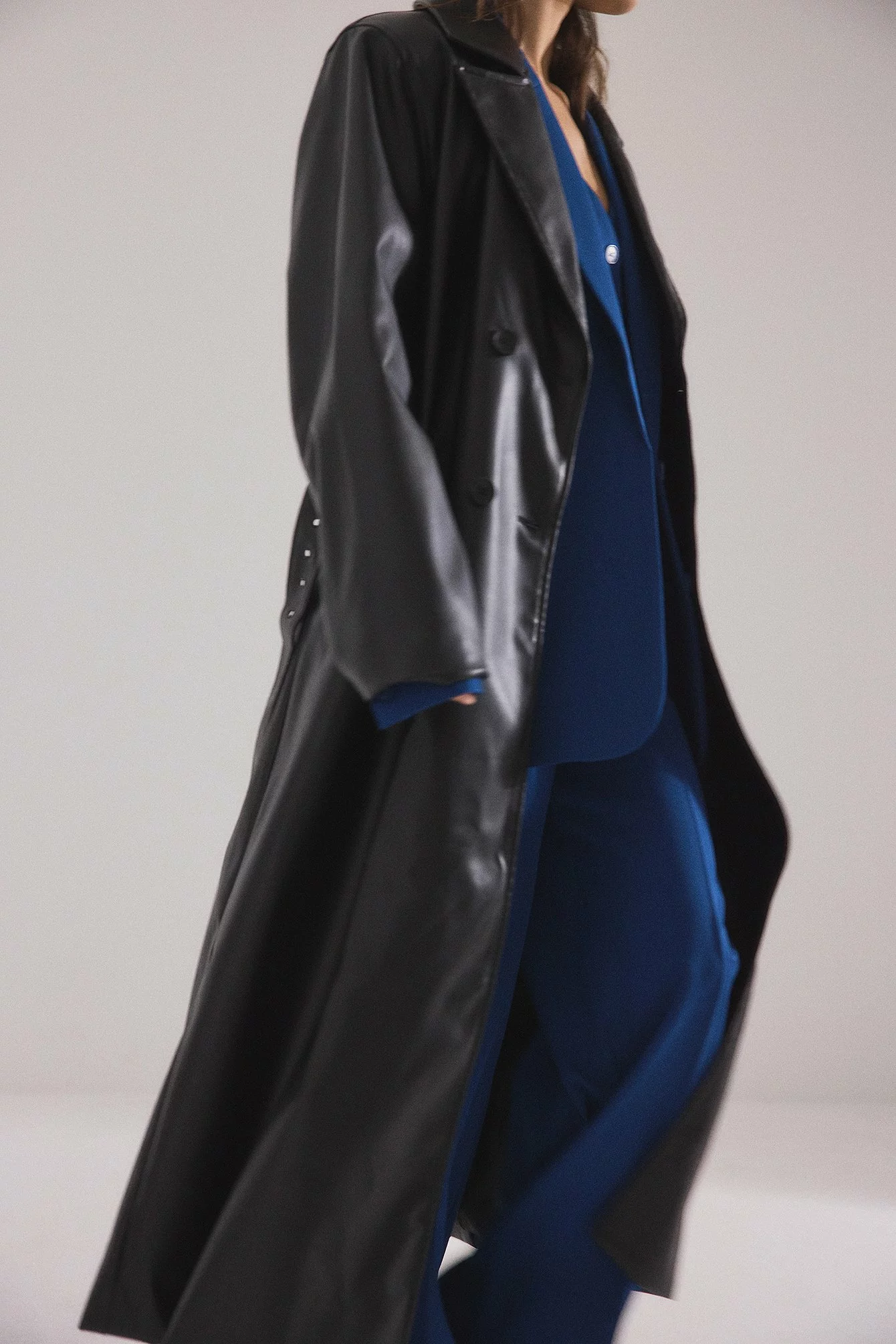 Mimi A.R X NA-KD Shoulder Padded PU Coat - Image 4