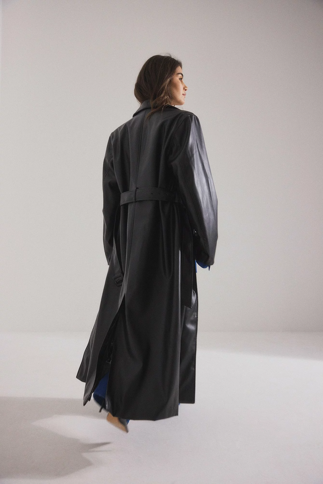 Mimi A.R X NA-KD Shoulder Padded PU Coat - Image 3