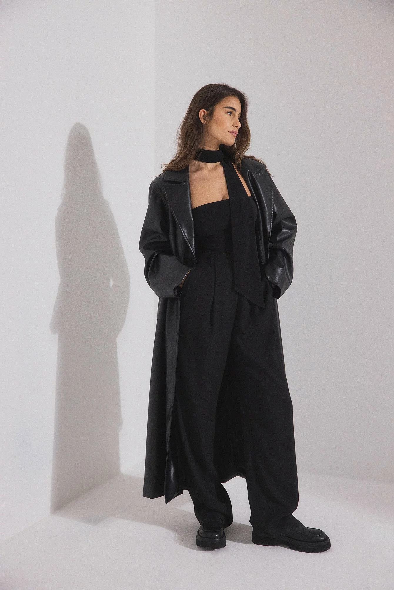 Mimi A.R X NA-KD Shoulder Padded PU Coat - Image 2