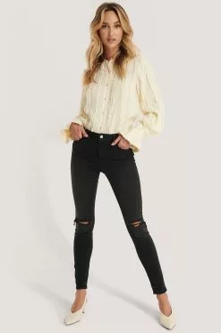 NA-KD Skinny Mid Rise Ankle Jeans