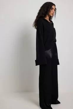 NA-KD Slim Elastic Waist Satin Pants