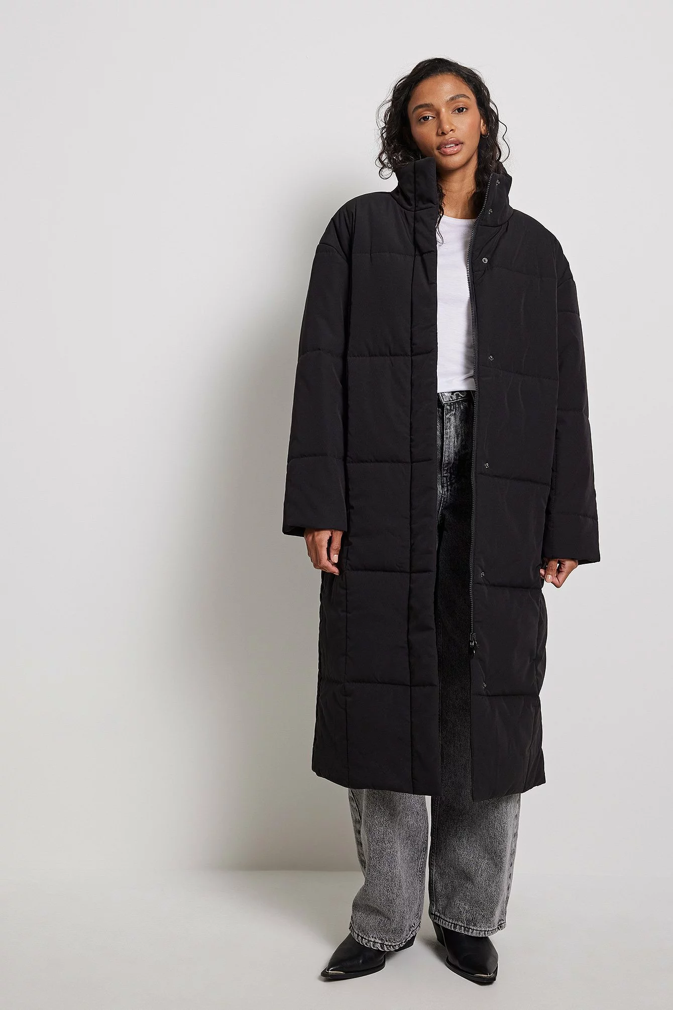 NA-KD Square Padded Long Jacket - Image 4