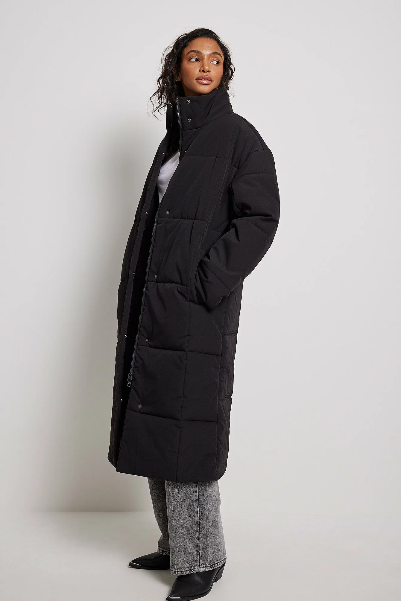 NA-KD Square Padded Long Jacket - Image 2