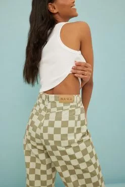 Handpicked X NA-KD Straight Fit Patterned Jeans